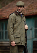 Rutland Waterproof Tweed Coat, dark moss