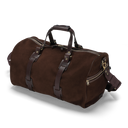 Suede Duffle Holdall, brun ruskind, fremstillet i England