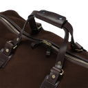 Suede Duffle Holdall, brun ruskind, fremstillet i England