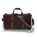 Suede Duffle Holdall, brun ruskind, fremstillet i England
