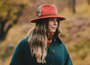 Brushed Wool Felt Fedora Hat - ginger