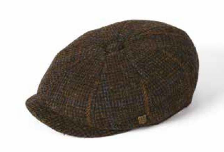 Carloway grøn Harris Tweed bakerboy hat