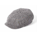 Carloway Harris Tweed Bakerboy Hat - lys grå
