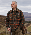Balbeggie Fleece Shacket overshirt, grøn/rust tern