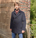 Seaberg sømandsjakke, uld og cashmere, marineblå