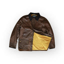 Starberg mens summer oilskin jacket, brun m. gult for