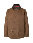 Starberg mens winter oilskin jacket, quiltet for, beige