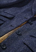 Tori 3/4 Ladies Coat frakke af Yorkshire Tweed, navy