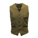 Alcott Formal Waistcoat, vest, derby tweed, lys salvie