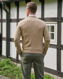 Tommy pullover modern fit, V-hals, bomuld, beige