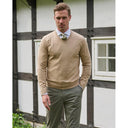 Tommy pullover modern fit, V-hals, bomuld, beige