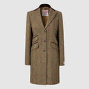 Tori 3/4 Ladies Coat frakke af Harris Tweed, mustard