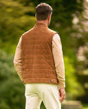 Veikko vest, ruskind, cognac