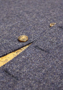 William Tweed Gilet vest med Nehru krave, Yorkshire Tweed, blå