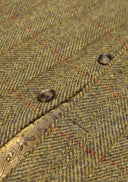 William Tweed Gilet vest med Nehru krave, Harris Tweed, mustard