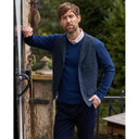 Wales tweed vest, Harris Tweed, blue herringbone 610