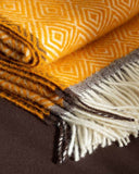 Venezia uldtæppe plaid, gul