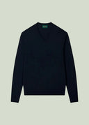 Millbrook Merino v-hals pullover, marineblå