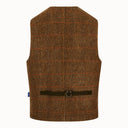 Alcott Formal Waistcoat, vest, Derby Tweed, brun med rød stribe