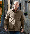 Balerno Waxed Barn Coat fritidsjakke med ternet for