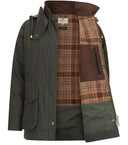 Kelso Ladies Wax Jacket, oilskinsjakke m. hætte, olivengrøn