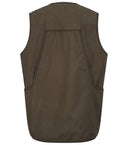 Ardross Pro Field Gilet skydevest med siddeflap, mørk olivengrøn