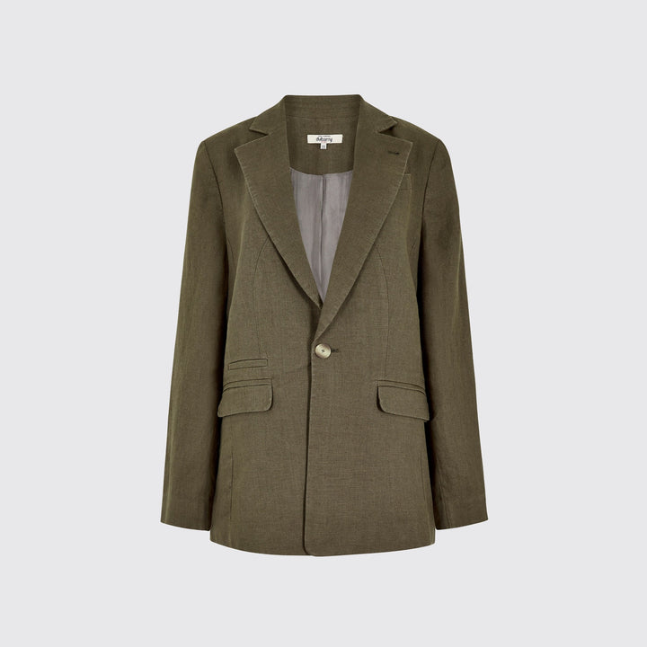 Avonlea Women’s Tailored Linen Jacket, khaki