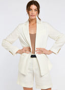 Avonlea Women’s Tailored Linen Jacket, hvid, str. 42