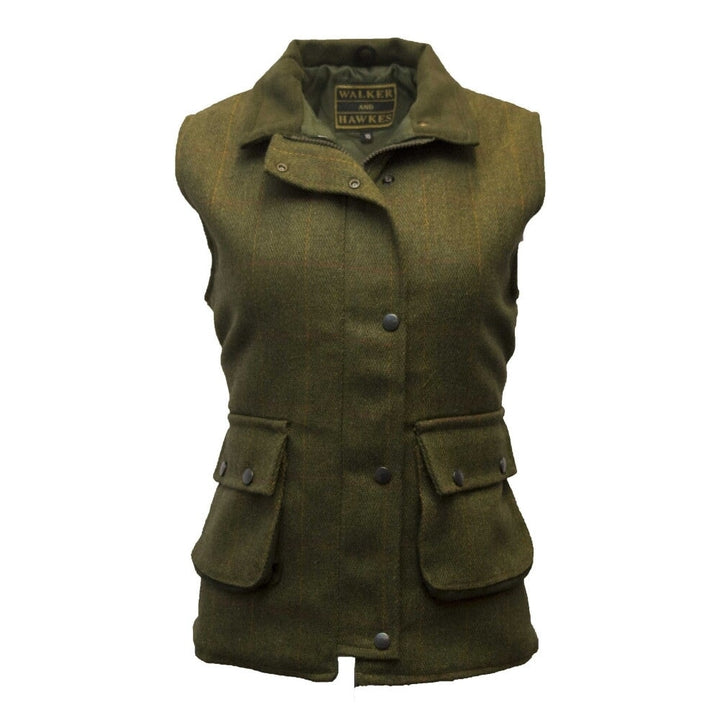 Bayston Ladies Tweed Gilet, vest, mørk grøn