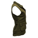 Bayston Ladies Gilet, vest, derby tweed, mørk grøn
