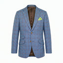 London blazer, ren silke, blå med overtern, farve 135