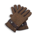 Handske Brookmore, brun, med derby tweed og læder