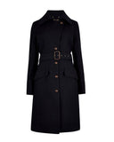 Brookvale Womens Fitted Tweed Coat, blå