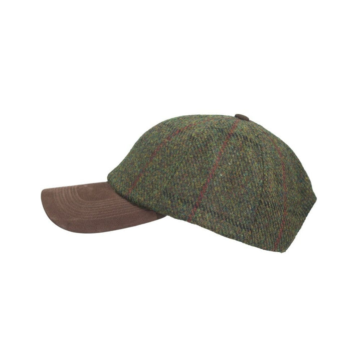 Brungton Harris Tweed baseball cap, one size, jægergrøn