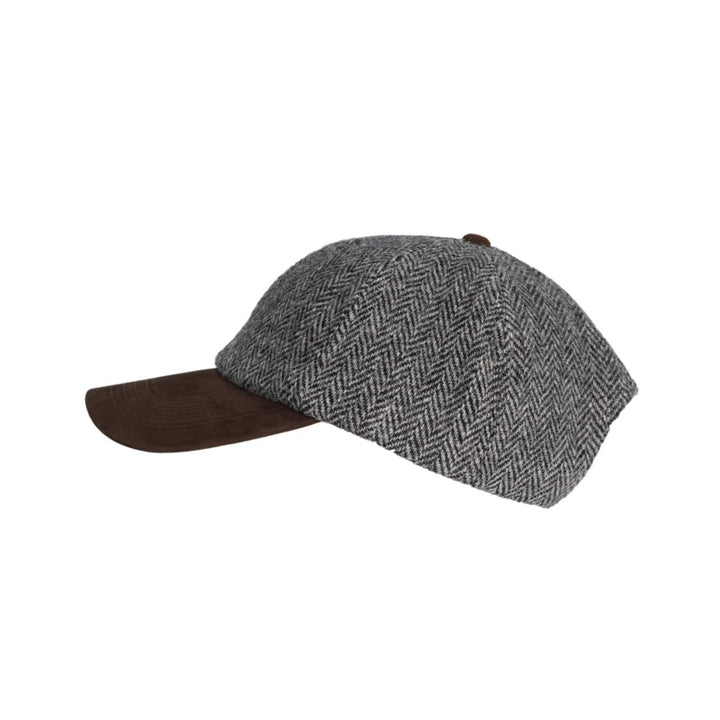 Brungton Harris Tweed baseball cap, one size, stålgrå