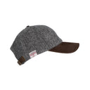 Brungton Harris Tweed baseball cap, one size, stålgrå
