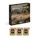 Outdoor Coffee gaveæske med udendørs kaffekit: 3 poser á 2 kopper