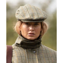 Country sixpence hat, derby tweed, navy stripe