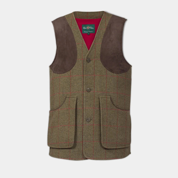 Combrook Mens Tweed Shooting Waistcoat, sage