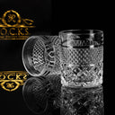 Rocks whiskyglas, gaveæske med 4 glas