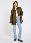 Delaney Women's Light Wax Cotton Utility Jacket, grøn