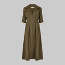 Gaynor Linen Dress kjole, hør, khaki grøn