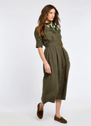 Gaynor Linen Dress kjole, hør, khaki grøn