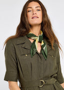 Gaynor Linen Dress kjole, hør, khaki grøn