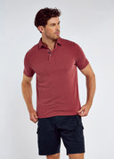 Gilligan Men’s Tencel/Modal Polo, vinrød
