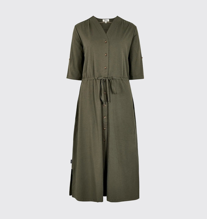 Hanlon Women’s Midi Length Shirt Dress, Kelp grøn