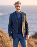 London tweed blazer, Harris Tweed, Royal navy tweed, farve 676