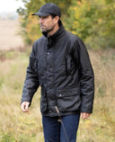 Hawthorn sort oilskinsjakke, modern fit