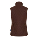 Haxby Ladies Wax Diamond Quilted Gilet vest, kastaniebrun