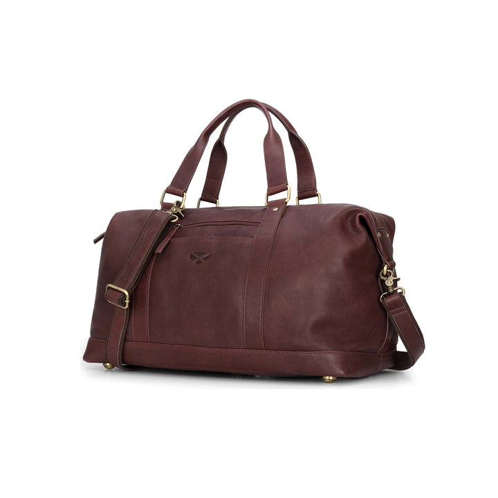 Monarch Leather Carryon Duffle rejsetaske, conker brun
